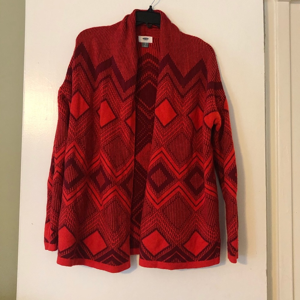 🆕 NWOT CHUNKY RED OLD NAVY CARDIGAN